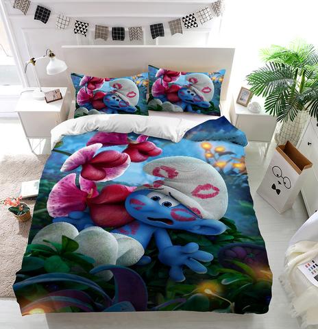 Smurfette Clumsy Smurf Duvet Cover and Pillowcase Set Bedding Set Smurfette Clumsy Smurf Duvet Cover and Pillowcase Set Bedding Set