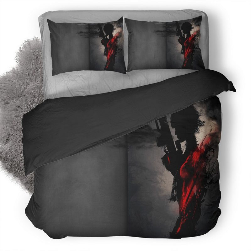 Sniper Artwork Dark Red Ca Duvet Cover and Pillowcase Set Bedding Set Sniper Artwork Dark Red Ca Duvet Cover and Pillowcase Set Bedding Set