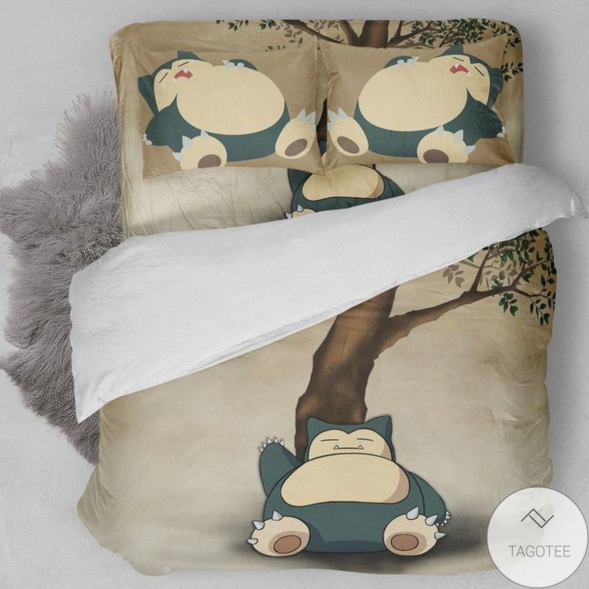 Snorlax Cute Bedding Set Snorlax Cute Bedding Set