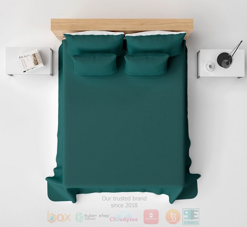 Solid Color Dark Green Bedding Set Solid Color Dark Green Bedding Set