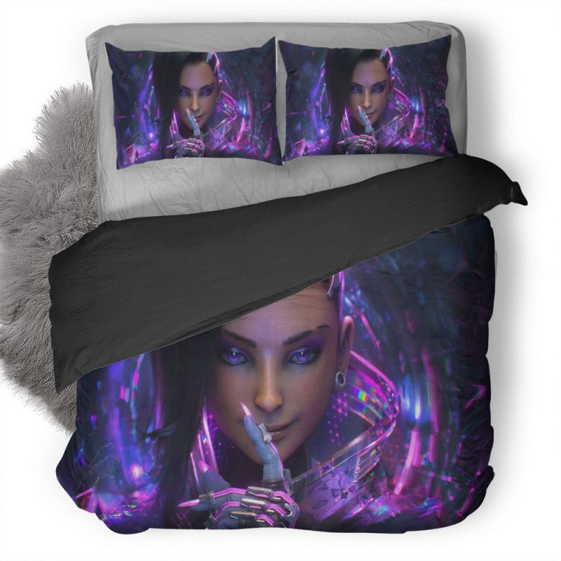 Sombra Overwatch Artwork Duvet Cover and Pillowcase Set Bedding Set Sombra Overwatch Artwork Duvet Cover and Pillowcase Set Bedding Set