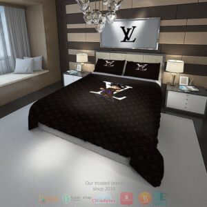 Son Goku Louis Vuitton Brown Pattern Quilt Bedding Set