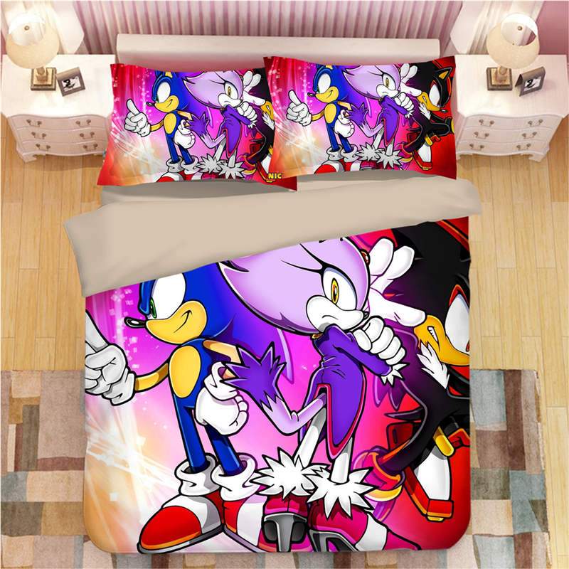 Sonic Blaze the Cat The Hedgehog Game Duver Duvet Cover and Pillowcase Set Bedding Set Sonic Blaze the Cat The Hedgehog Game Duver Duvet Cover and Pillowcase Set Bedding Set