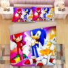 Sonic Knuckles The Hedgehog Game Duver Duvet Cover and Pillowcase Set Bedding Set