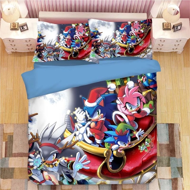 Sonic The Hedgehog 2216 Duvet Cover and Pillowcase Set Bedding Set Sonic The Hedgehog 2216 Duvet Cover and Pillowcase Set Bedding Set