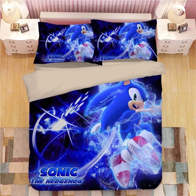 Sonic The Hedgehog 2217 Duvet Cover and Pillowcase Set Bedding Set Sonic The Hedgehog 2217 Duvet Cover and Pillowcase Set Bedding Set
