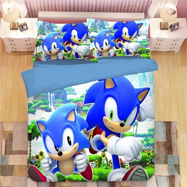 Sonic The Hedgehog 2224 Duvet Cover and Pillowcase Set Bedding Set Sonic The Hedgehog 2224 Duvet Cover and Pillowcase Set Bedding Set