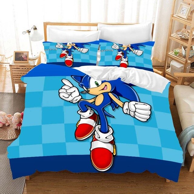 Sonic The Hedgehog 2231 Duvet Cover and Pillowcase Set Bedding Set Sonic The Hedgehog 2231 Duvet Cover and Pillowcase Set Bedding Set
