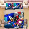 Sonic The Hedgehog Game Duver Duvet Cover and Pillowcase Set Bedding Set 861