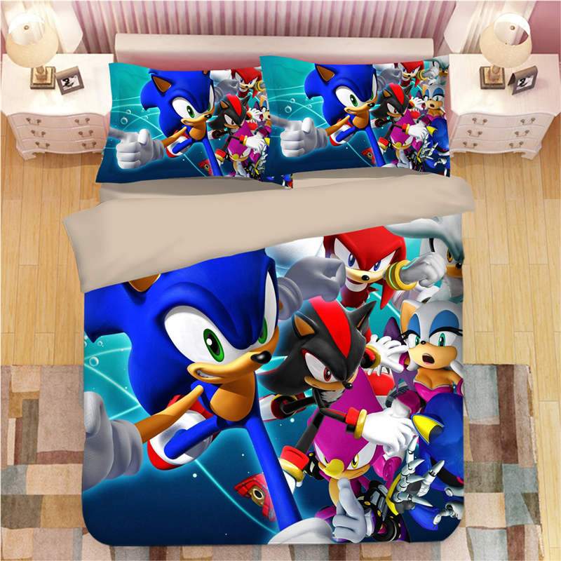 Sonic The Hedgehog Game Duver Duvet Cover and Pillowcase Set Bedding Set 861 Sonic The Hedgehog Game Duver Duvet Cover and Pillowcase Set Bedding Set 861