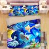 Sonic The Hedgehog Game Duver Duvet Cover and Pillowcase Set Bedding Set 863