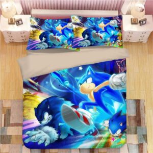 Sonic The Hedgehog Game Duver Duvet Cover and Pillowcase Set Bedding Set 863