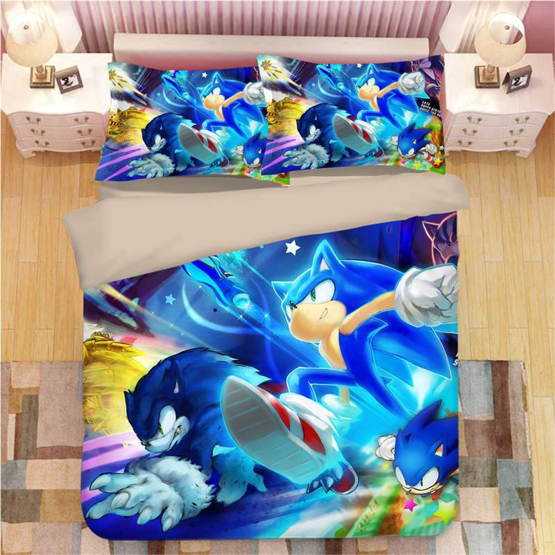 Sonic The Hedgehog Game Duver Duvet Cover and Pillowcase Set Bedding Set 863 Sonic The Hedgehog Game Duver Duvet Cover and Pillowcase Set Bedding Set 863