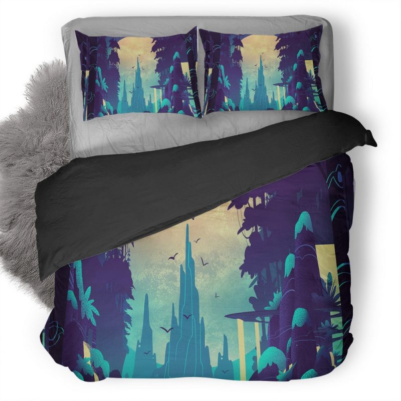 Space Park Lunar Woods V0 Duvet Cover and Pillowcase Set Bedding Set Space Park Lunar Woods V0 Duvet Cover and Pillowcase Set Bedding Set