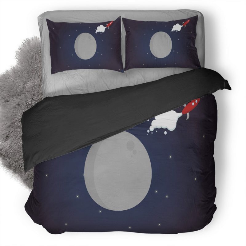 Space Rocket Minimal Bu Duvet Cover and Pillowcase Set Bedding Set Space Rocket Minimal Bu Duvet Cover and Pillowcase Set Bedding Set