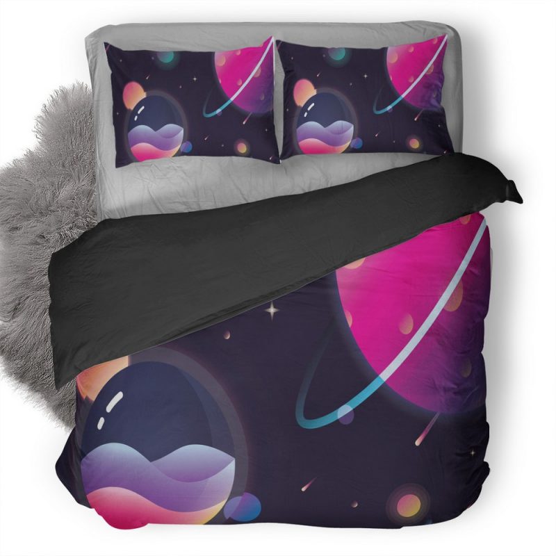 Space Scene Illustration Cv Duvet Cover and Pillowcase Set Bedding Set Space Scene Illustration Cv Duvet Cover and Pillowcase Set Bedding Set