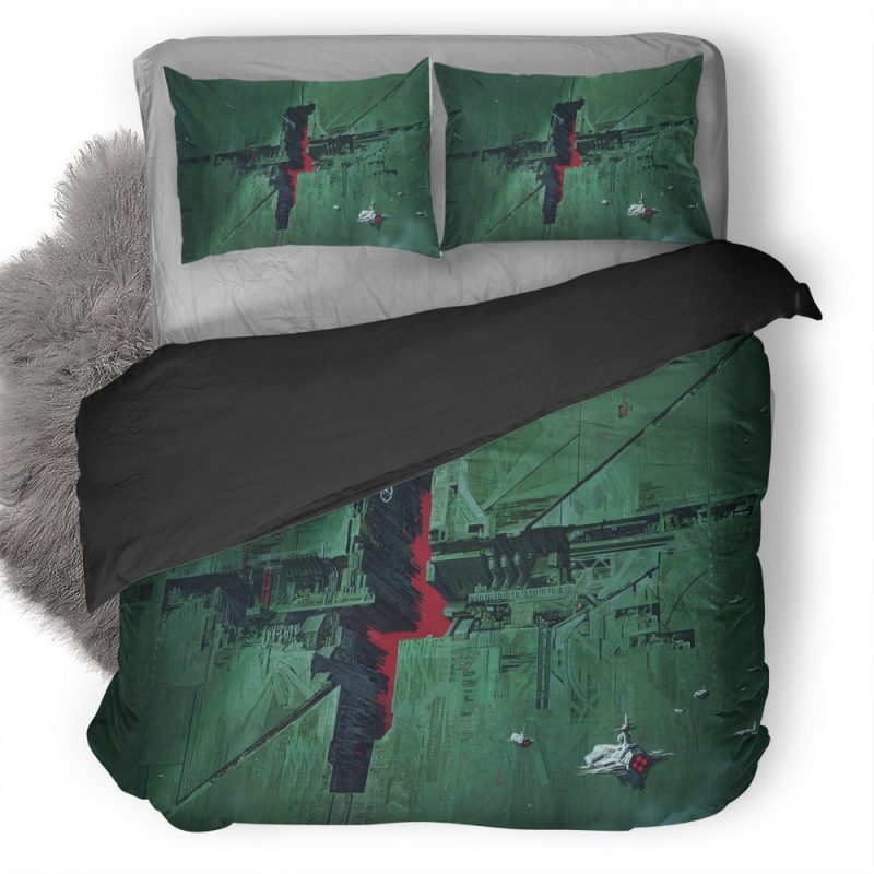Space Ship Scifi Digital Art Wall 29 Duvet Cover and Pillowcase Set Bedding Set Space Ship Scifi Digital Art Wall 29 Duvet Cover and Pillowcase Set Bedding Set