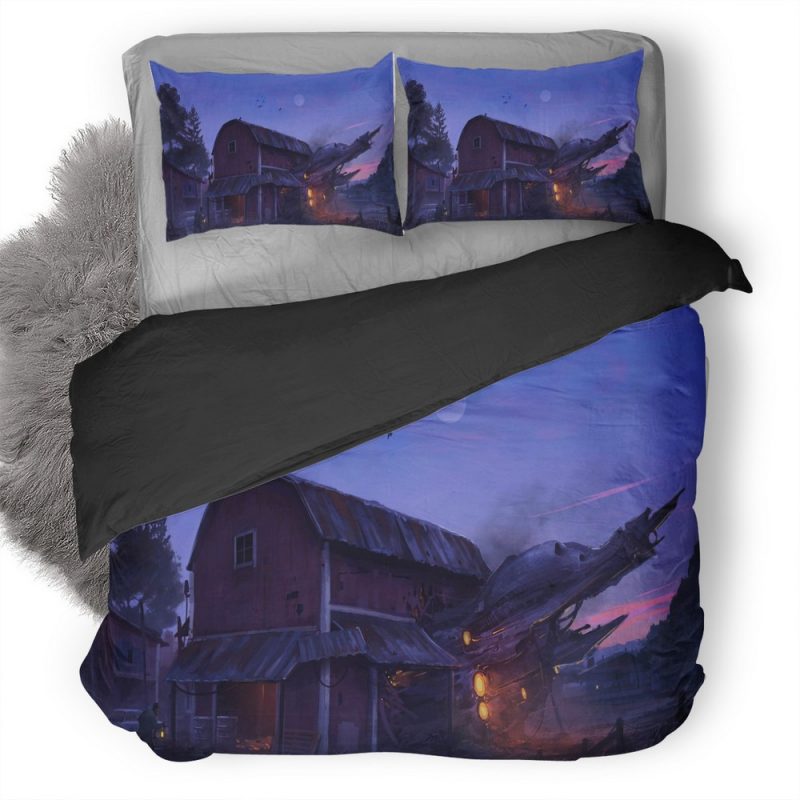 Spaceship Wrecked House Nc Duvet Cover and Pillowcase Set Bedding Set Spaceship Wrecked House Nc Duvet Cover and Pillowcase Set Bedding Set