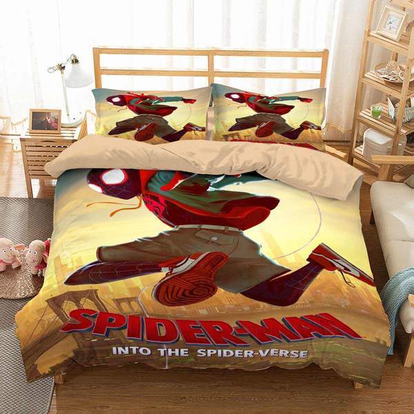 Spider Man Into The Spider Duvet Cover and Pillowcase Set Bedding Set Spider Man Into The Spider Duvet Cover and Pillowcase Set Bedding Set