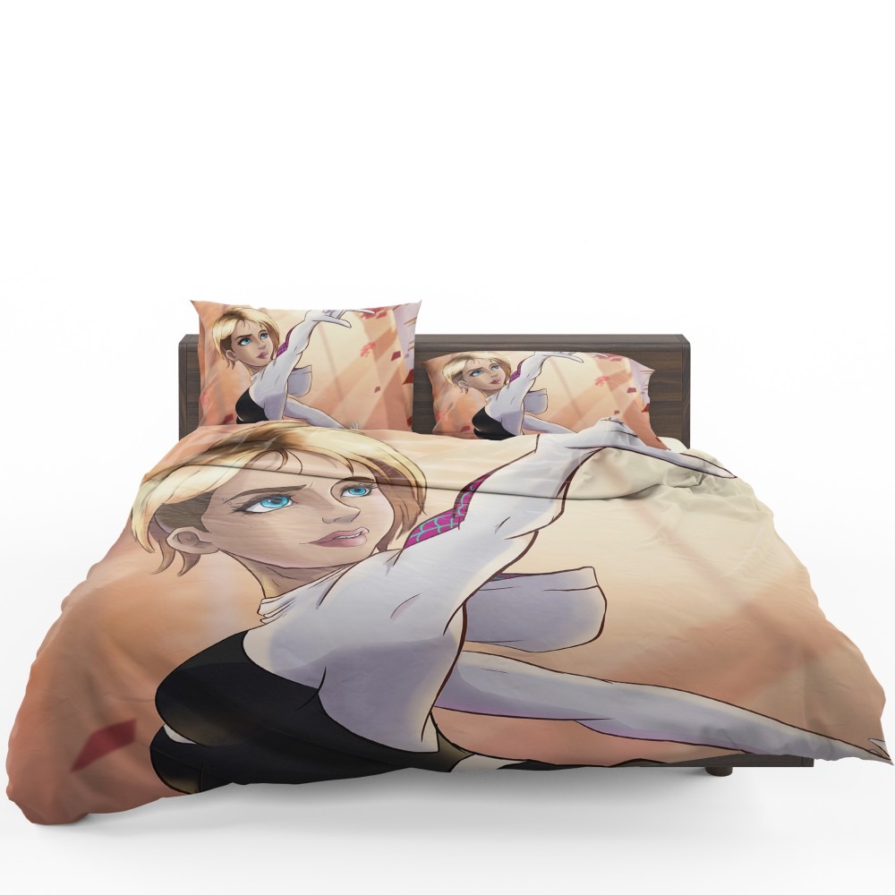 Spider-Man Into The Spider-Verse Movie Spider-Gwen Bedding Set Spider-Man Into The Spider-Verse Movie Spider-Gwen Bedding Set