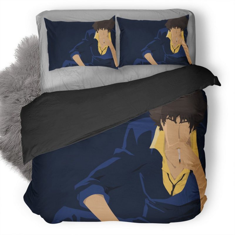 Spike Spiegel Minimalism 2D Duvet Cover and Pillowcase Set Bedding Set Spike Spiegel Minimalism 2D Duvet Cover and Pillowcase Set Bedding Set