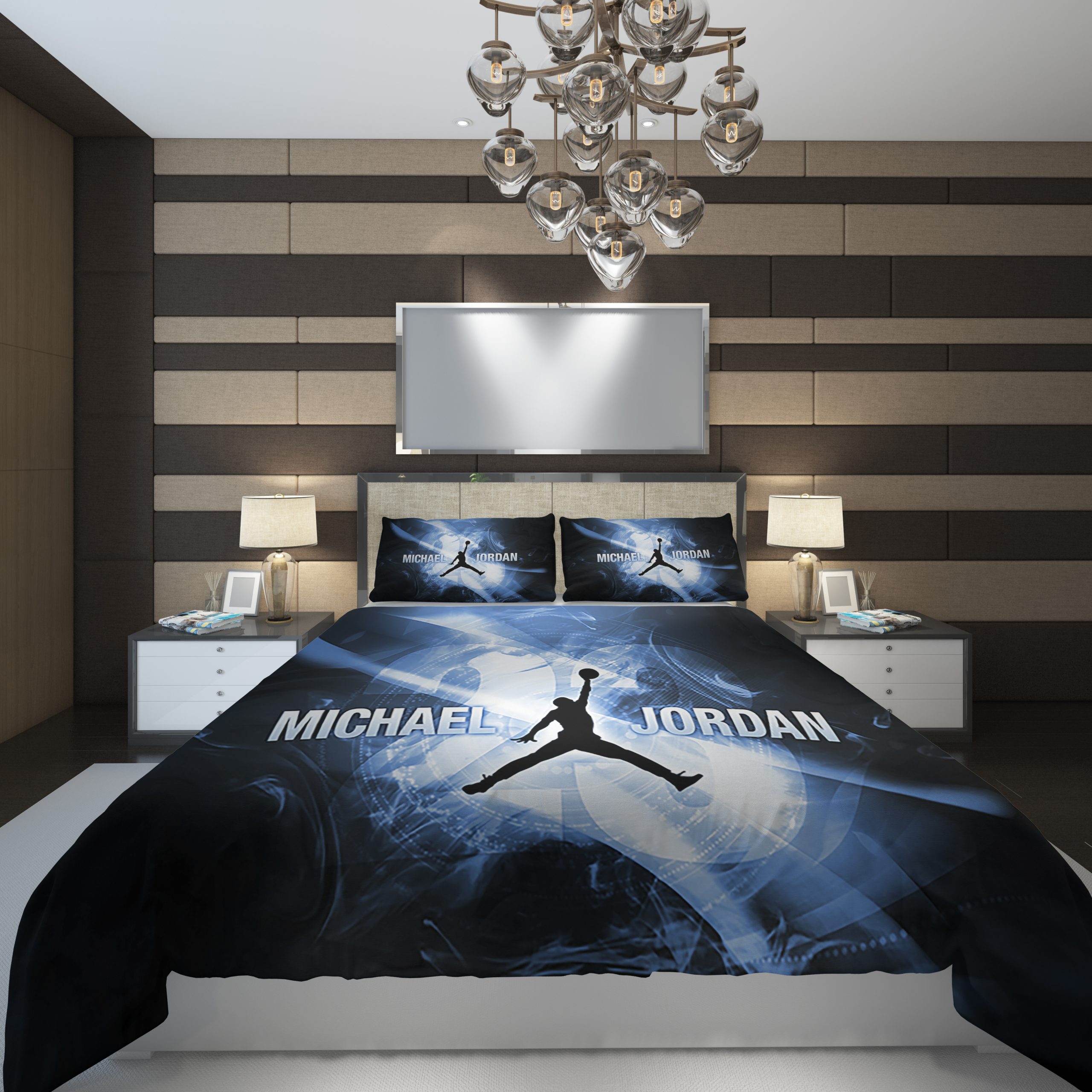 Sport Logo Basketball Michael Jordan Darkness Duvet Cover and Pillowcase Set Bedding Set Sport Logo Basketball Michael Jordan Darkness Duvet Cover and Pillowcase Set Bedding Set