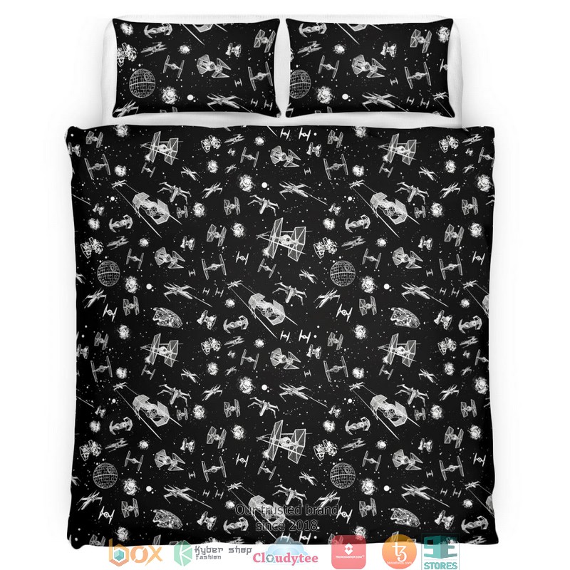 Star Space Black Bedding Set Star Space Black Bedding Set