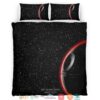 Star Space Black Red Galaxy Bedding Set