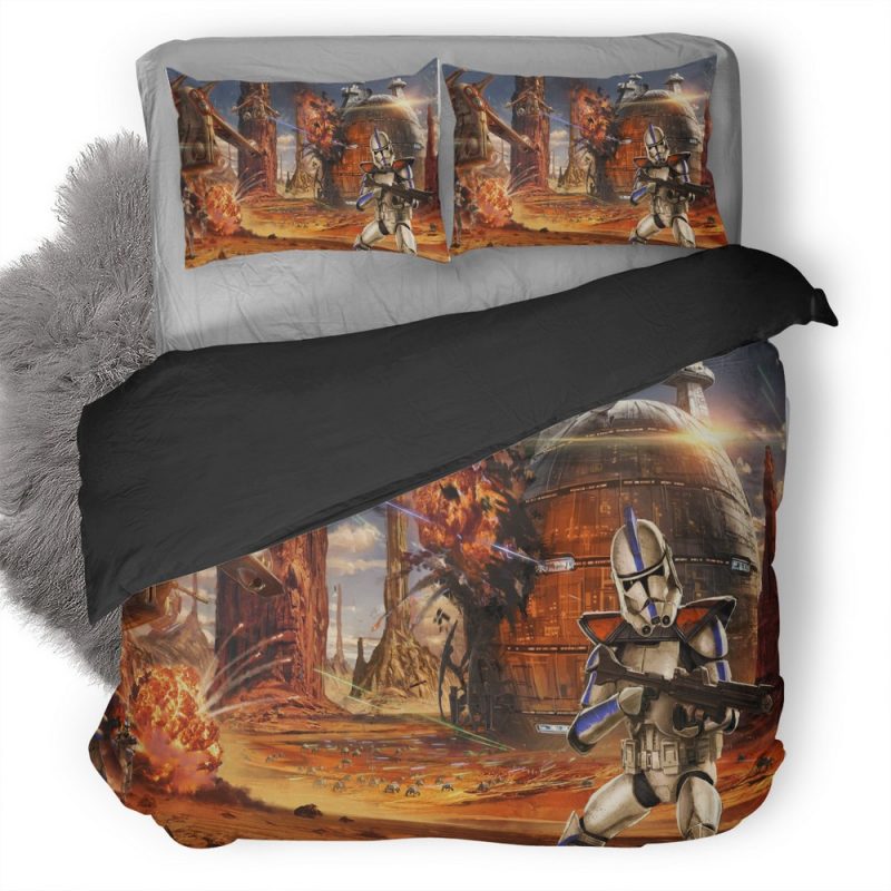 Star Wars Artwork Geonosis Clone Trooper Uh Duvet Cover and Pillowcase Set Bedding Set Star Wars Artwork Geonosis Clone Trooper Uh Duvet Cover and Pillowcase Set Bedding Set