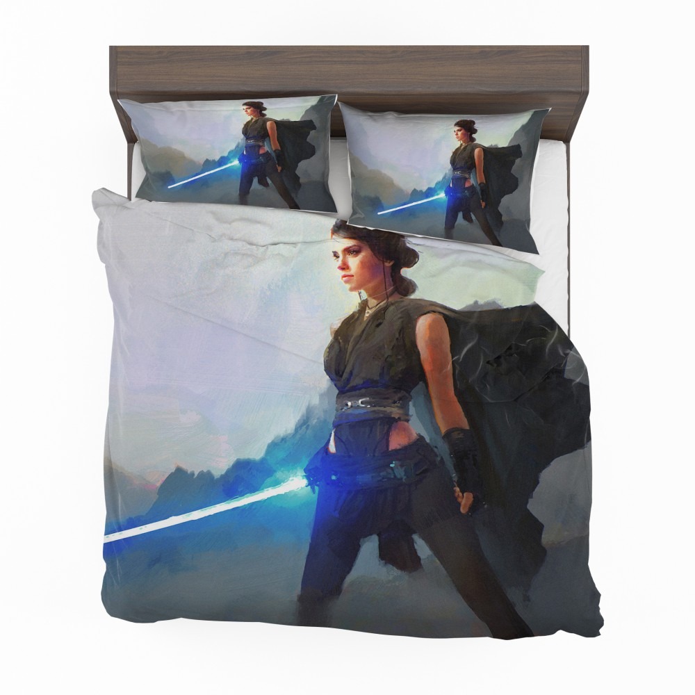 Star-Wars-Movie-Artistic-Daisy-Ridley-Jedi-Lightsaber-Rey-Bedding-Set-1