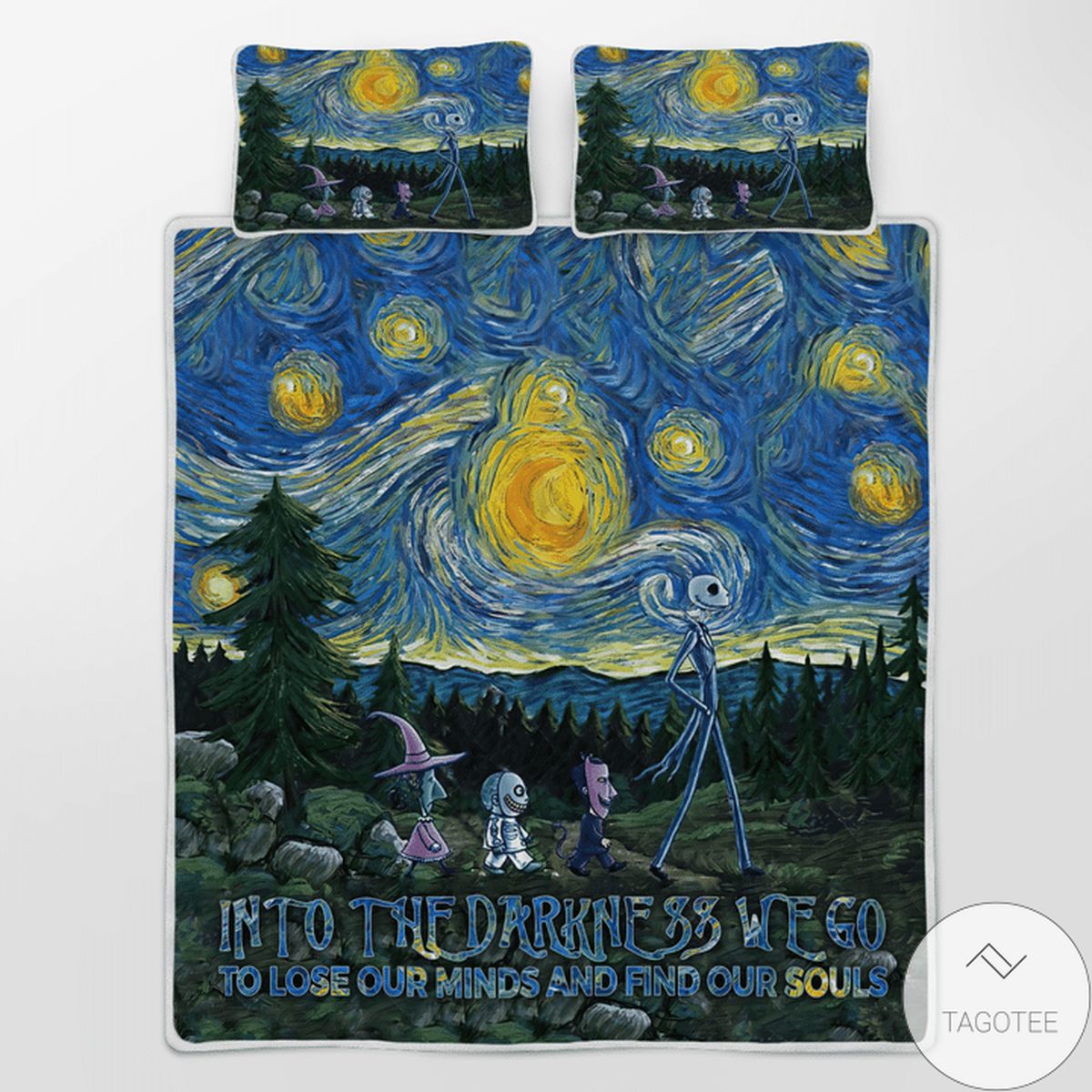 Starry Night Into The Darkness Quilt Bedding Set Starry Night Into The Darkness Quilt Bedding Set