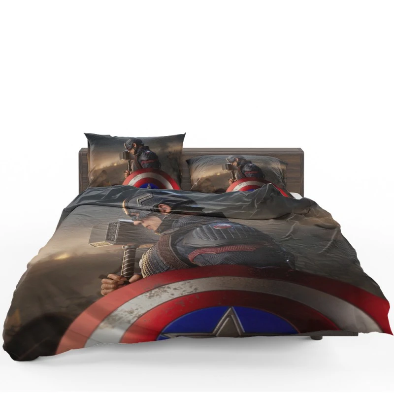 Steve Rogers as Captain America in Avengers Endgame Movie Bedding Set Steve Rogers as Captain America in Avengers Endgame Movie Bedding Set