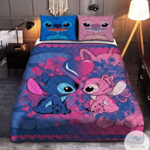 Stitch And Angel Love Quilt Bedding Set