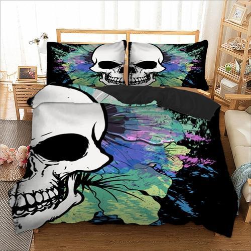 Sugar Skull Duvet Cover and Pillowcase Set Bedding Set Sugar Skull Duvet Cover and Pillowcase Set Bedding Set