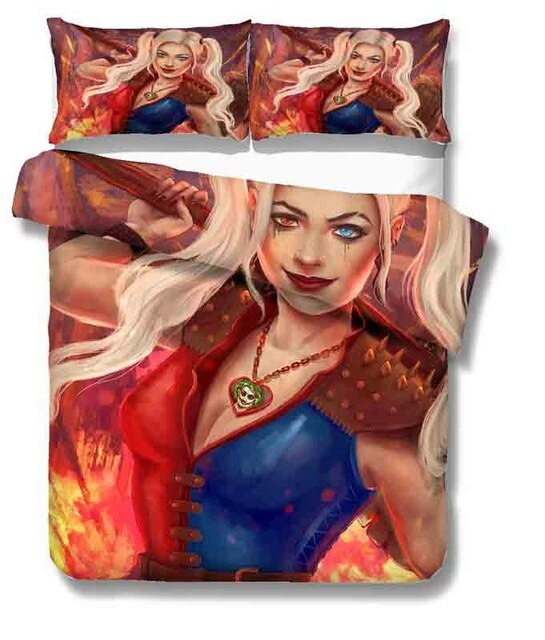 Suicide Squad Cartoon Harley Quinn 2214 Duvet Cover and Pillowcase Set Bedding Set Suicide Squad Cartoon Harley Quinn 2214 Duvet Cover and Pillowcase Set Bedding Set