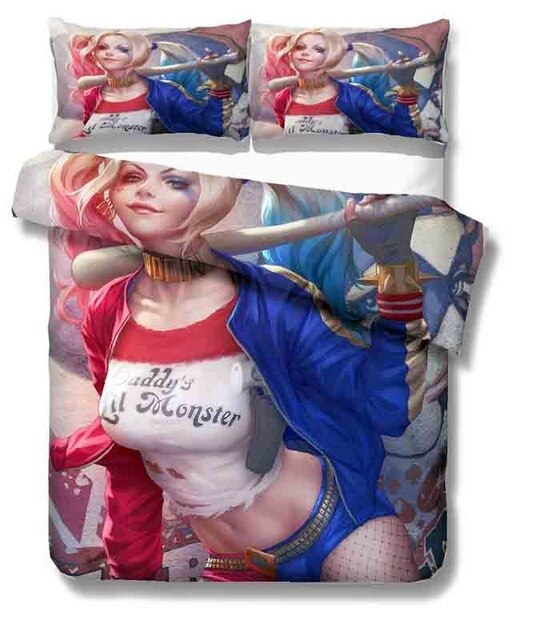 Suicide Squad Cartoon Harley Quinn 2216 Duvet Cover and Pillowcase Set Bedding Set Suicide Squad Cartoon Harley Quinn 2216 Duvet Cover and Pillowcase Set Bedding Set