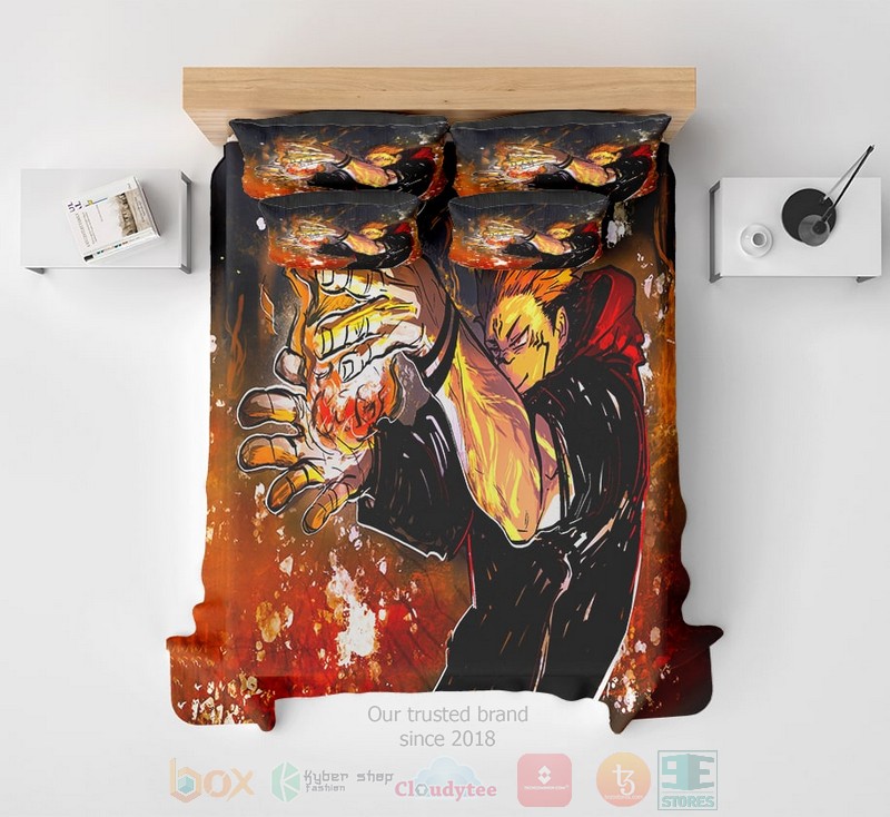 Sukuna-The-Curse-King-Empire-Home-Fire-Ball-Jujutsu-Kaisen-Bedding-Set-2