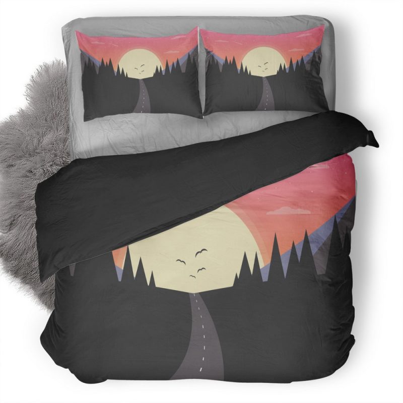 Sun Birds Trees Mountains Art U0 Duvet Cover and Pillowcase Set Bedding Set Sun Birds Trees Mountains Art U0 Duvet Cover and Pillowcase Set Bedding Set
