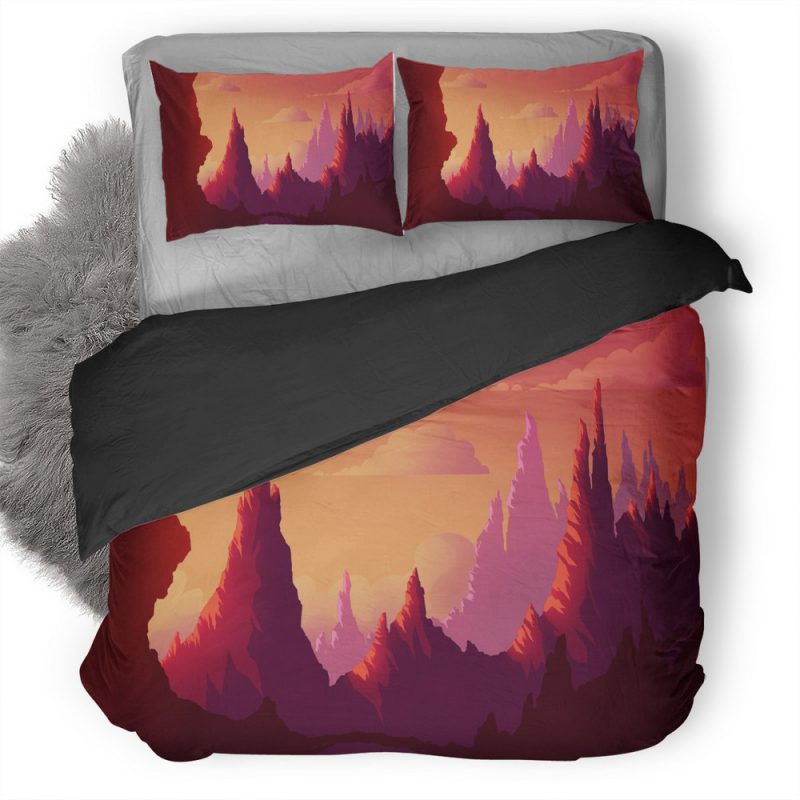 Sun Journey Landscape Jh Duvet Cover and Pillowcase Set Bedding Set Sun Journey Landscape Jh Duvet Cover and Pillowcase Set Bedding Set