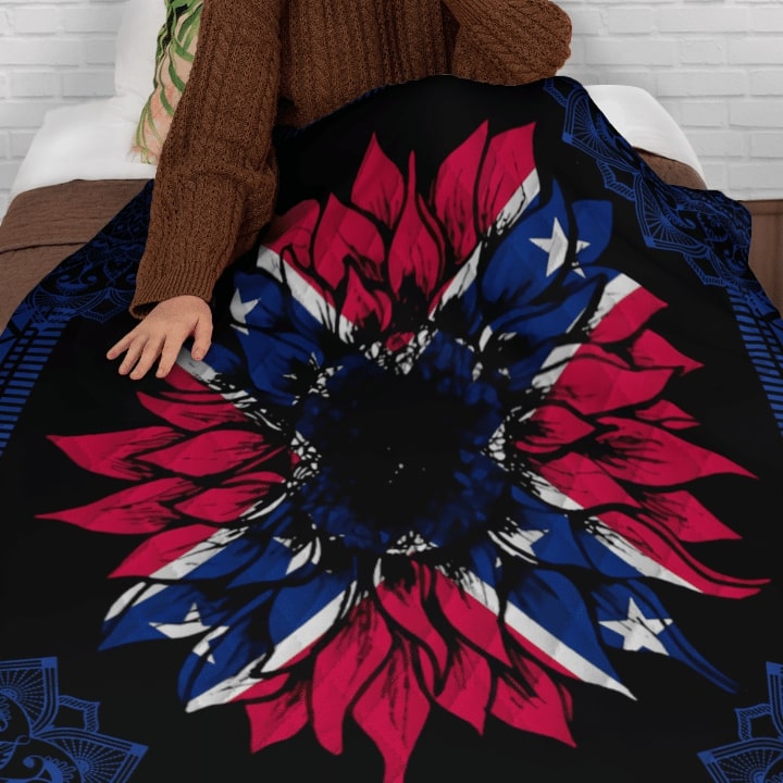 sunflower and confederate flag bedding set 4
