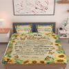 Sunflower To My Daughter You Are Braver Than You Believe Full Printing Bedding Set