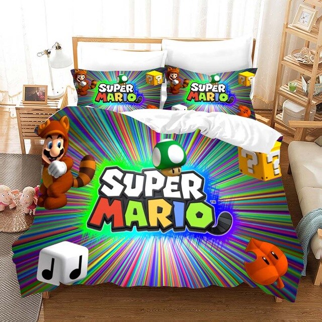 Super Mario 2211 Duvet Cover and Pillowcase Set Bedding Set Super Mario 2211 Duvet Cover and Pillowcase Set Bedding Set