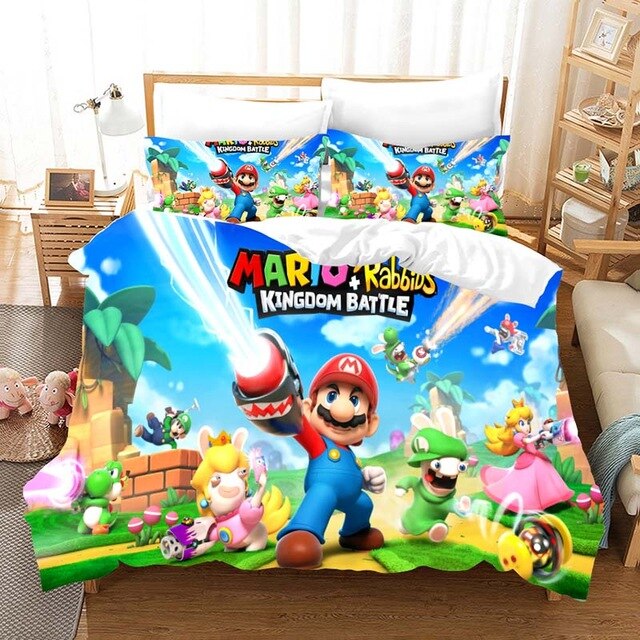 Super Mario 2214 Duvet Cover and Pillowcase Set Bedding Set Super Mario 2214 Duvet Cover and Pillowcase Set Bedding Set