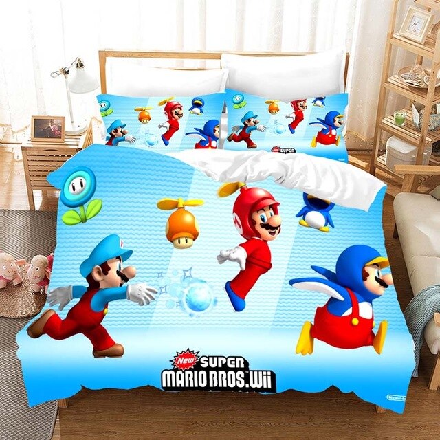 Super Mario 2215 Duvet Cover and Pillowcase Set Bedding Set Super Mario 2215 Duvet Cover and Pillowcase Set Bedding Set
