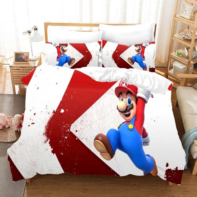 Super Mario 2218 Duvet Cover and Pillowcase Set Bedding Set Super Mario 2218 Duvet Cover and Pillowcase Set Bedding Set