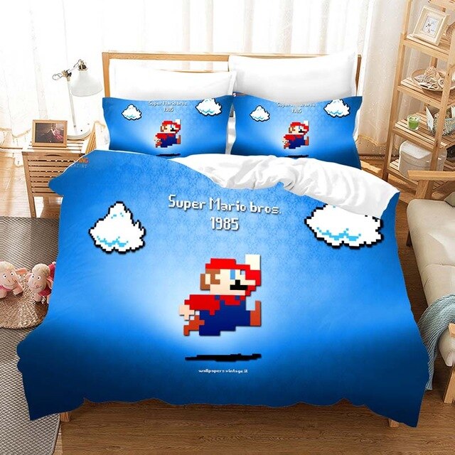 Super Mario 2220 Duvet Cover and Pillowcase Set Bedding Set Super Mario 2220 Duvet Cover and Pillowcase Set Bedding Set