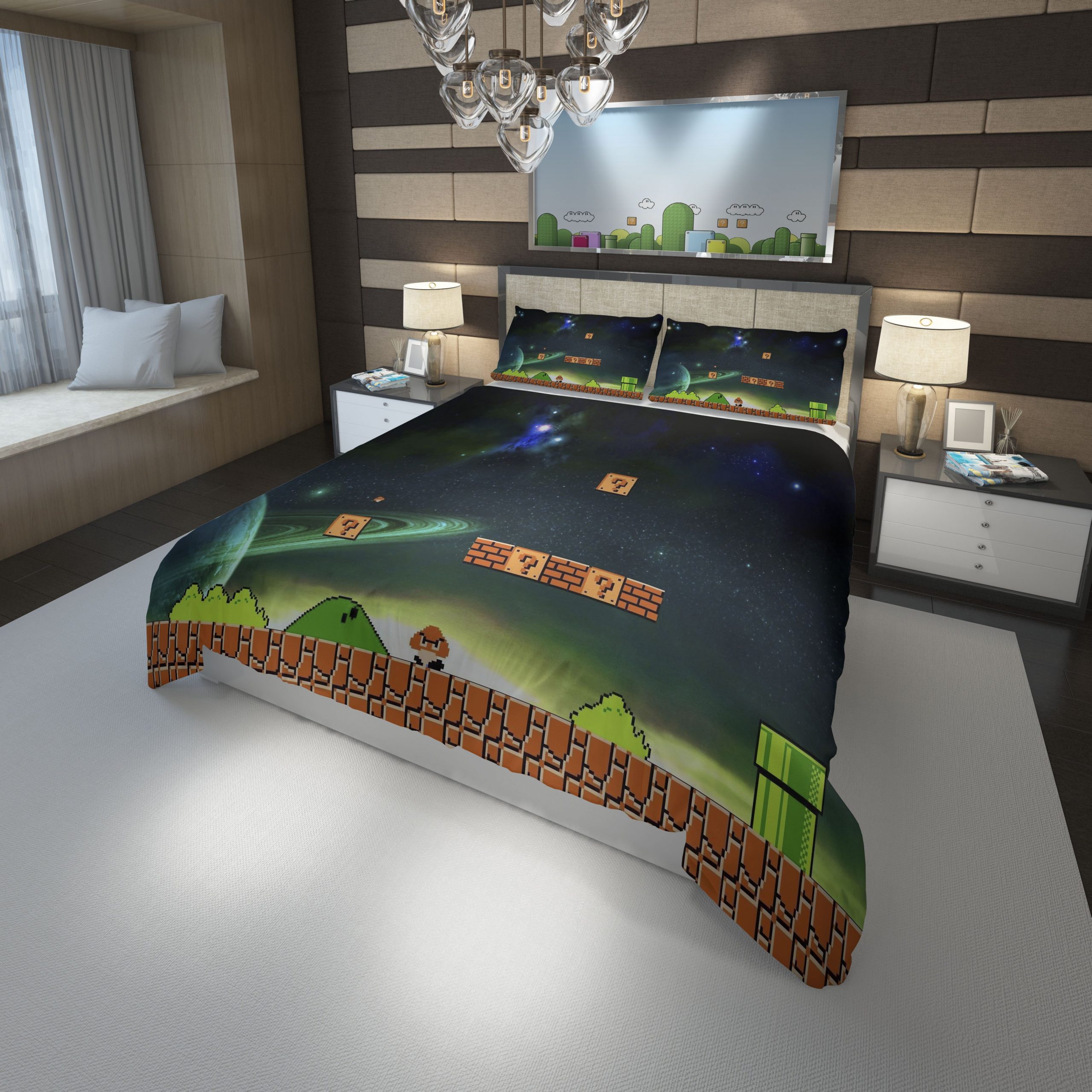 Super Mario Bros 2 Duvet Cover and Pillowcase Set Bedding Set Super Mario Bros 2 Duvet Cover and Pillowcase Set Bedding Set