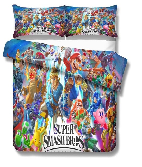 Super Mario Bros 2211 Duvet Cover and Pillowcase Set Bedding Set Super Mario Bros 2211 Duvet Cover and Pillowcase Set Bedding Set