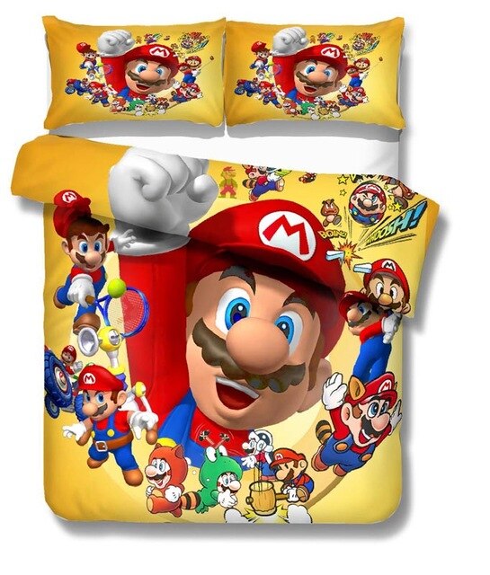 Super Mario Bros 2212 Duvet Cover and Pillowcase Set Bedding Set Super Mario Bros 2212 Duvet Cover and Pillowcase Set Bedding Set