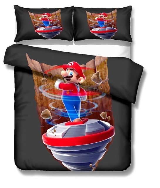 Super Mario Bros 2216 Duvet Cover and Pillowcase Set Bedding Set Super Mario Bros 2216 Duvet Cover and Pillowcase Set Bedding Set